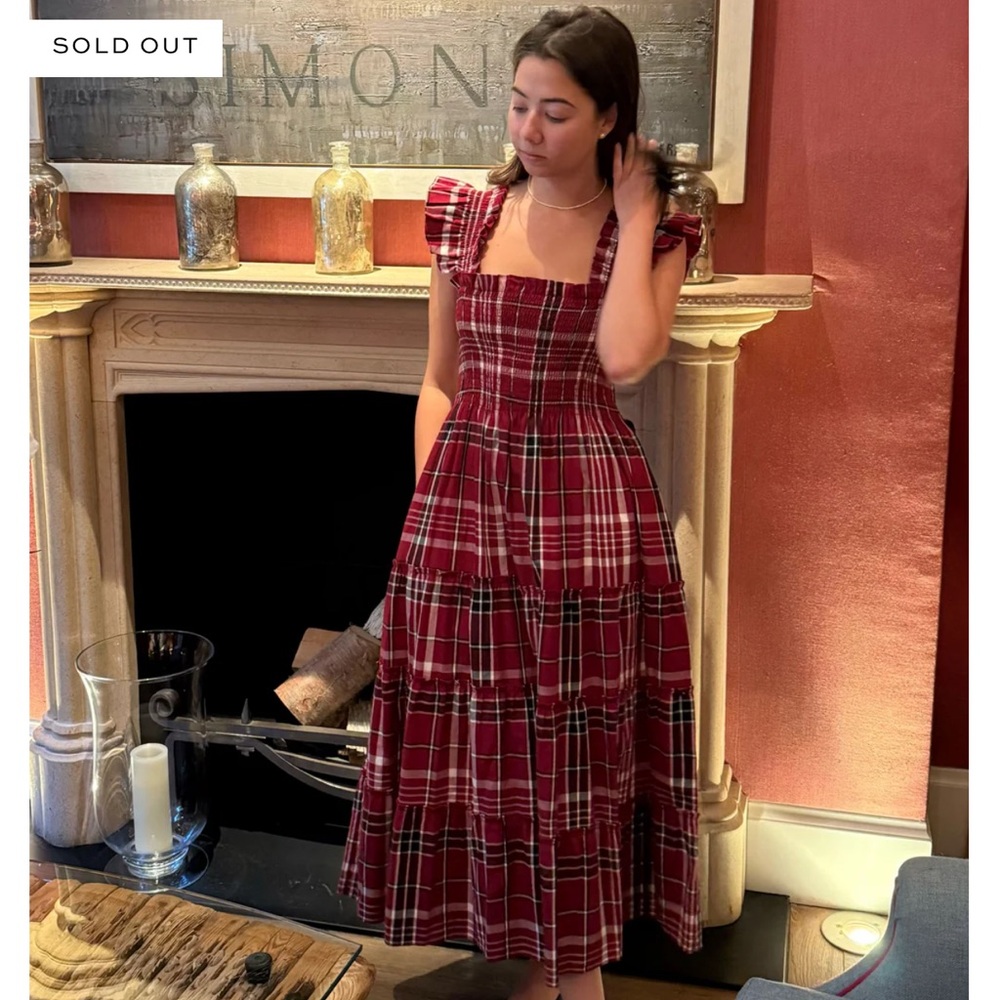 Hill House Home Ellie Nap Dress in Crimson Tartan